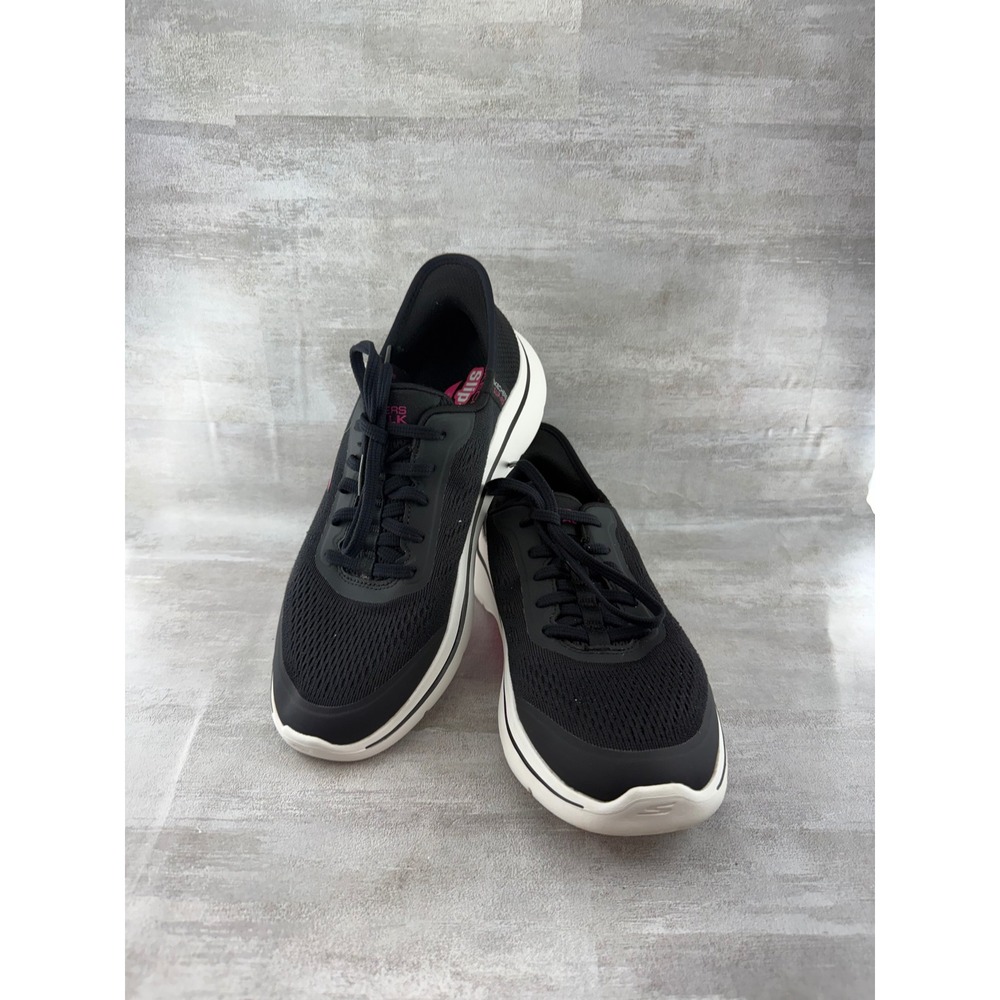 Skechers Slip-ins GO WALK Arch Fit Black Pink Sneakers 125319 Women Sz 8